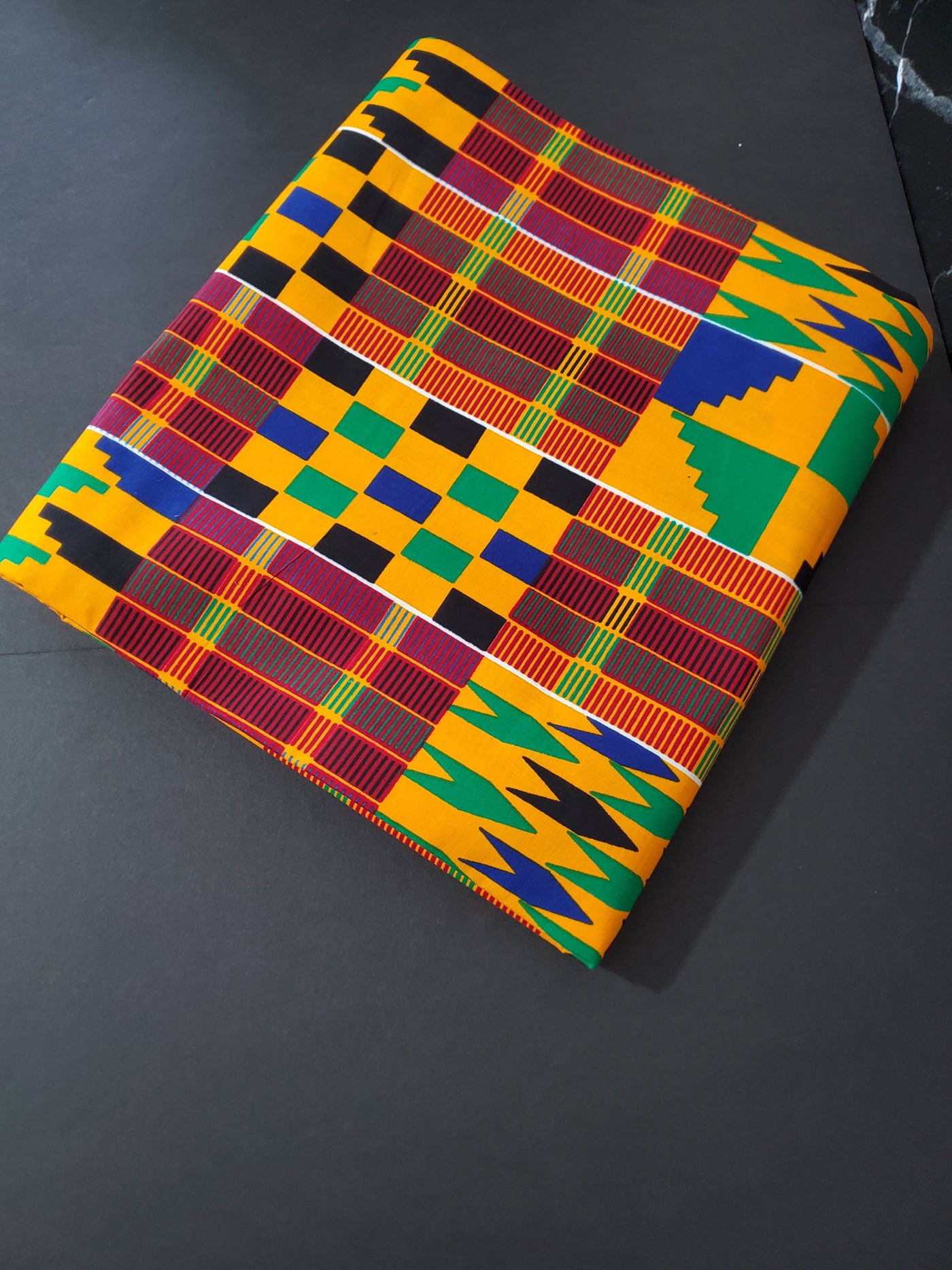 Yellow Kente African Ankara Fabric