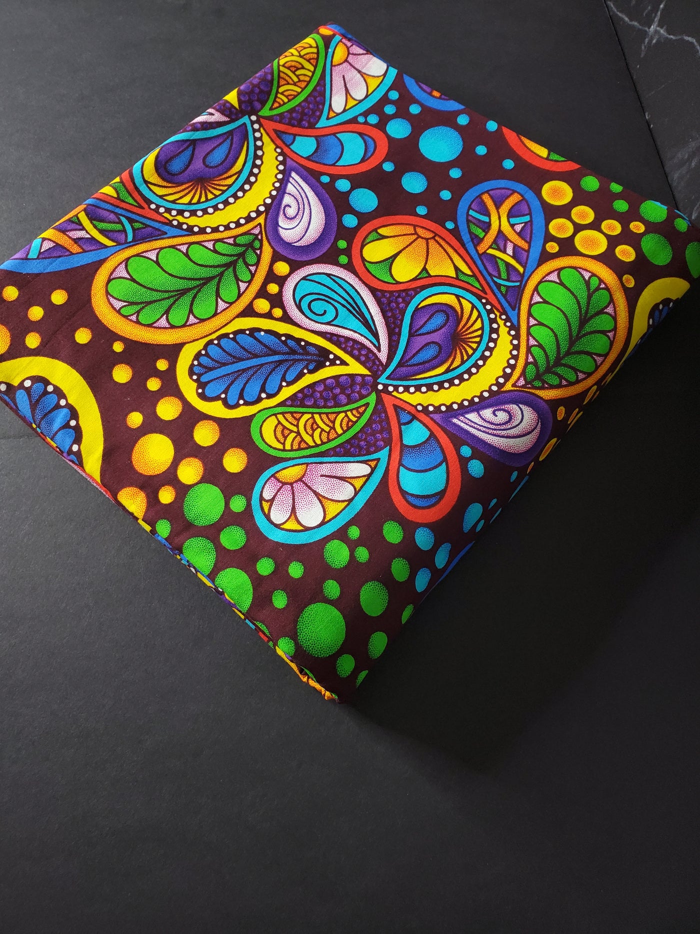 Luxury Brown Multicolor African Ankara Print Fabric