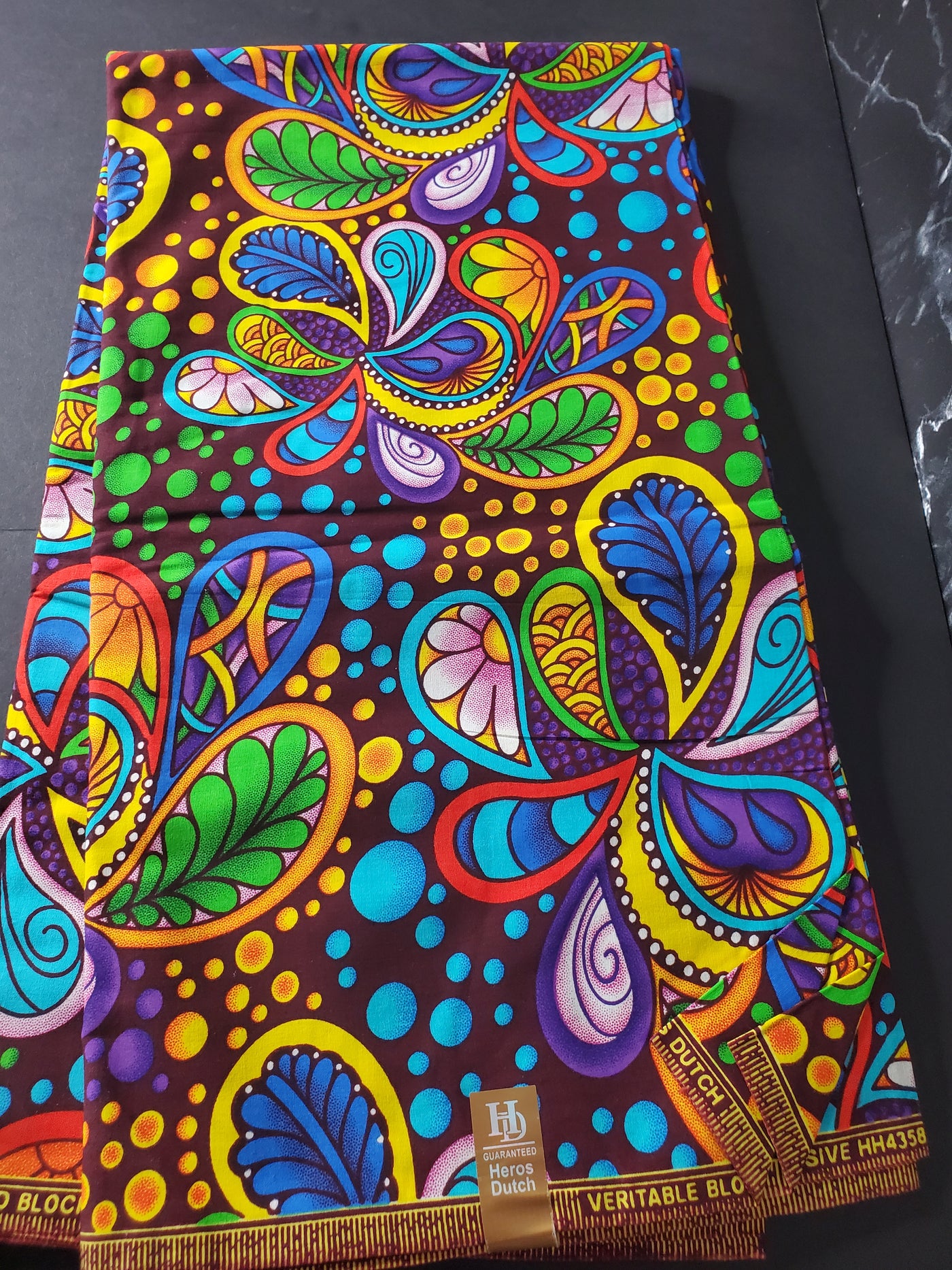 Brown Multicolor African Ankara Fabric