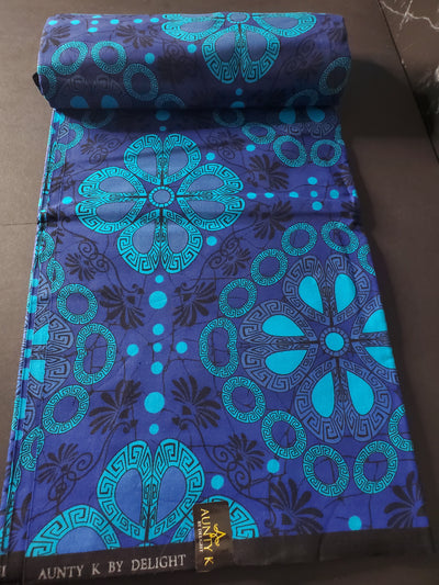 Blue African Ankara Fabric