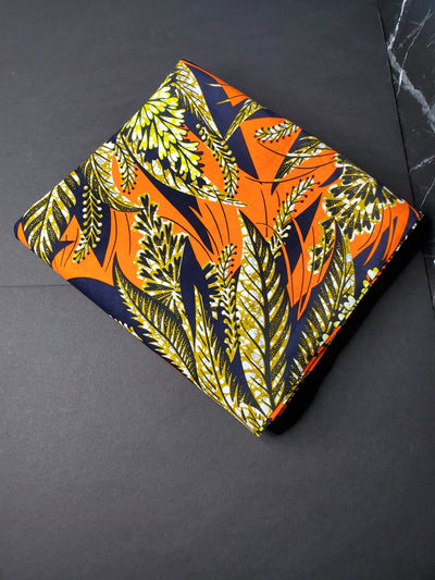 Orange and Yellow Multicolor African Ankara Fabric