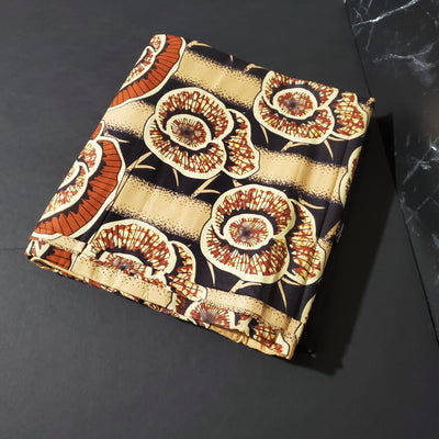 Brown and Beige African Ankara Fabric