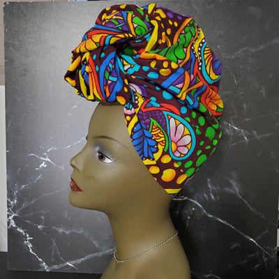 African Fabric Headwrap, Ankara Headwrap HW001