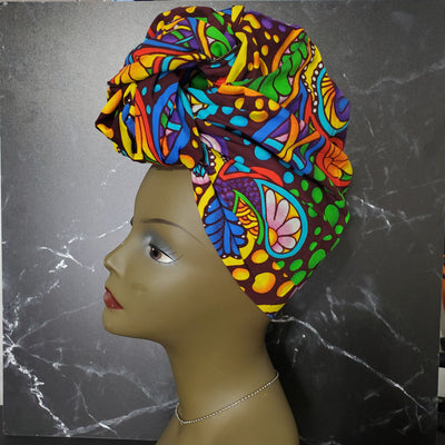 African Fabric Headwrap, Ankara Headwrap HW001