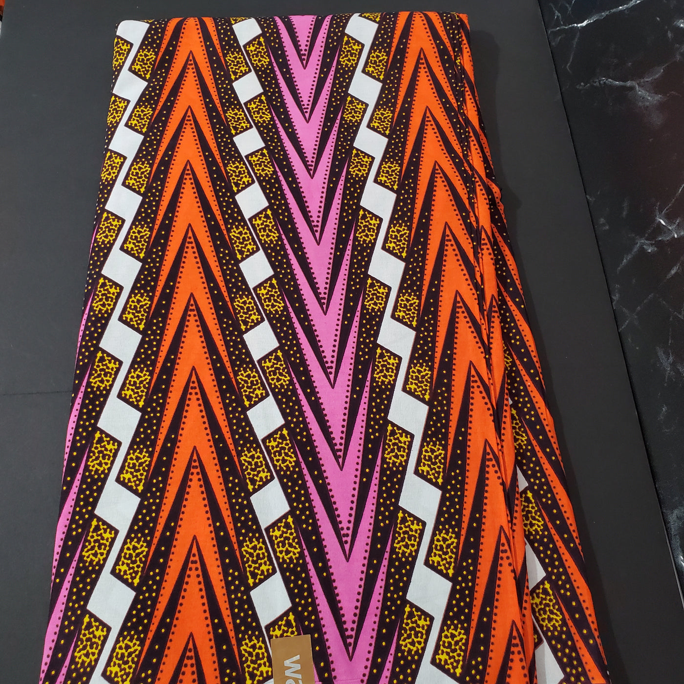 Pink and Orange African Ankara Fabric
