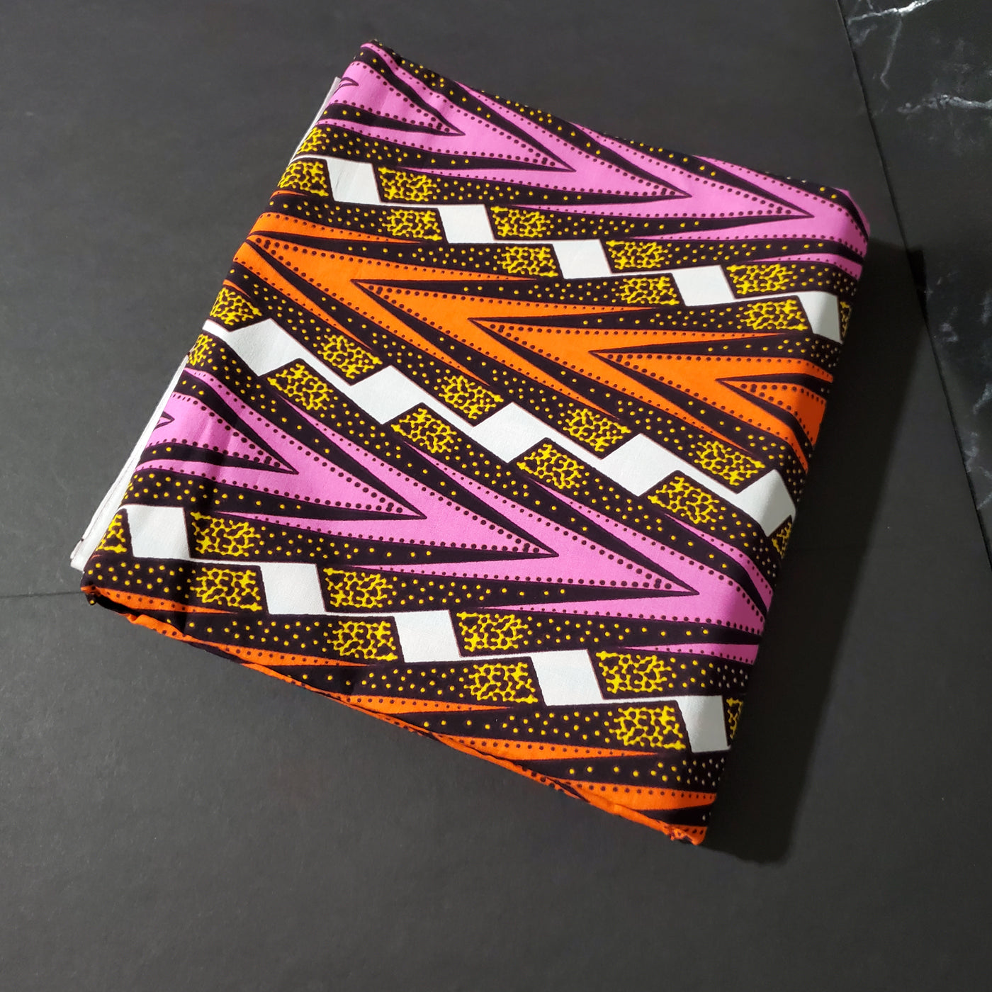 Pink and Orange African Ankara Fabric