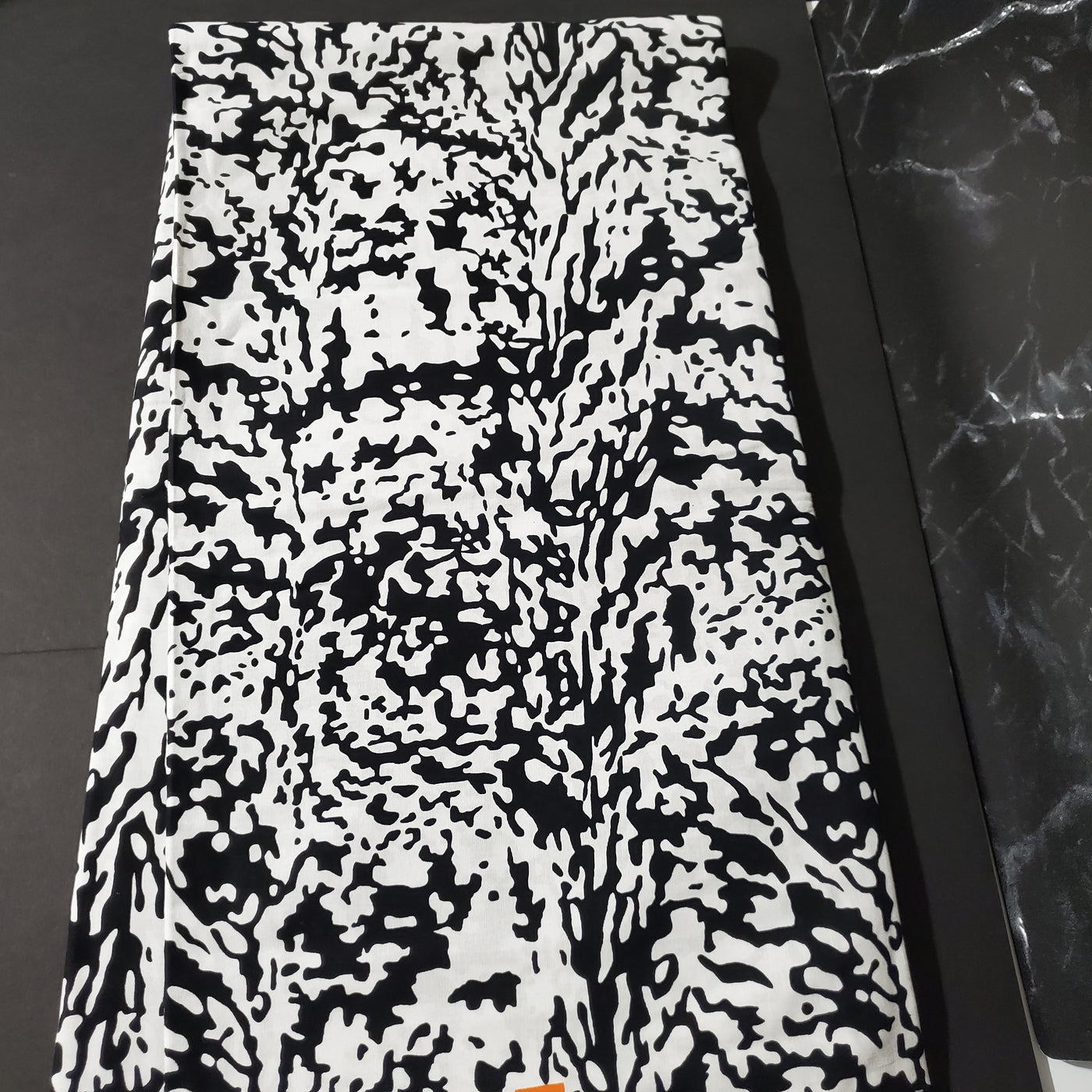 White and Black African Ankara Fabric