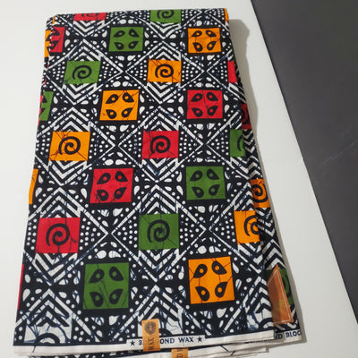 Black Tribal African Ankara Fabric