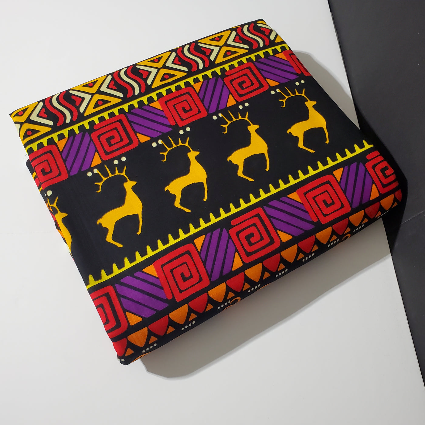 Black Multicolor Tribal African Ankara Fabric