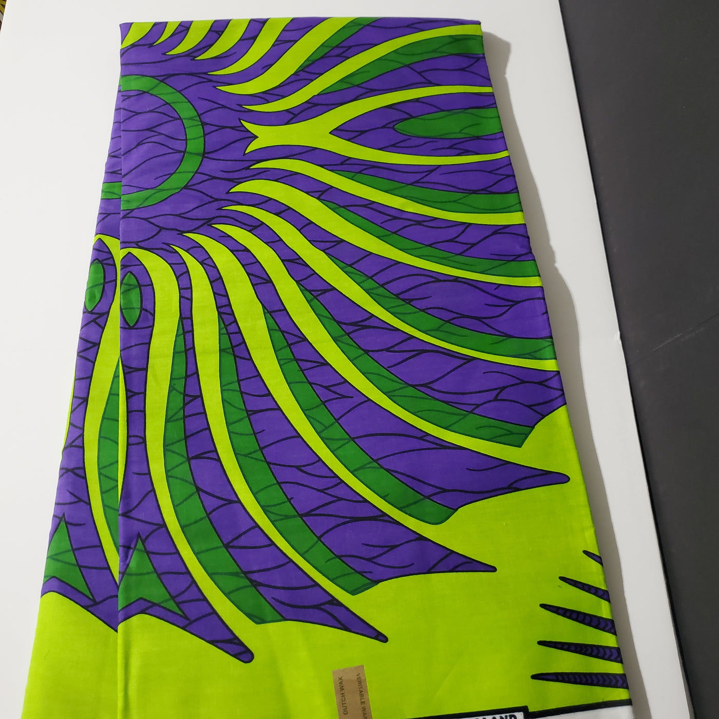 Green and Purple African Ankara Fabric