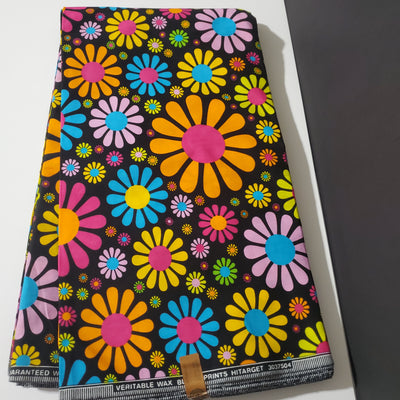 Luxury Multicolor African Ankara Print Fabric