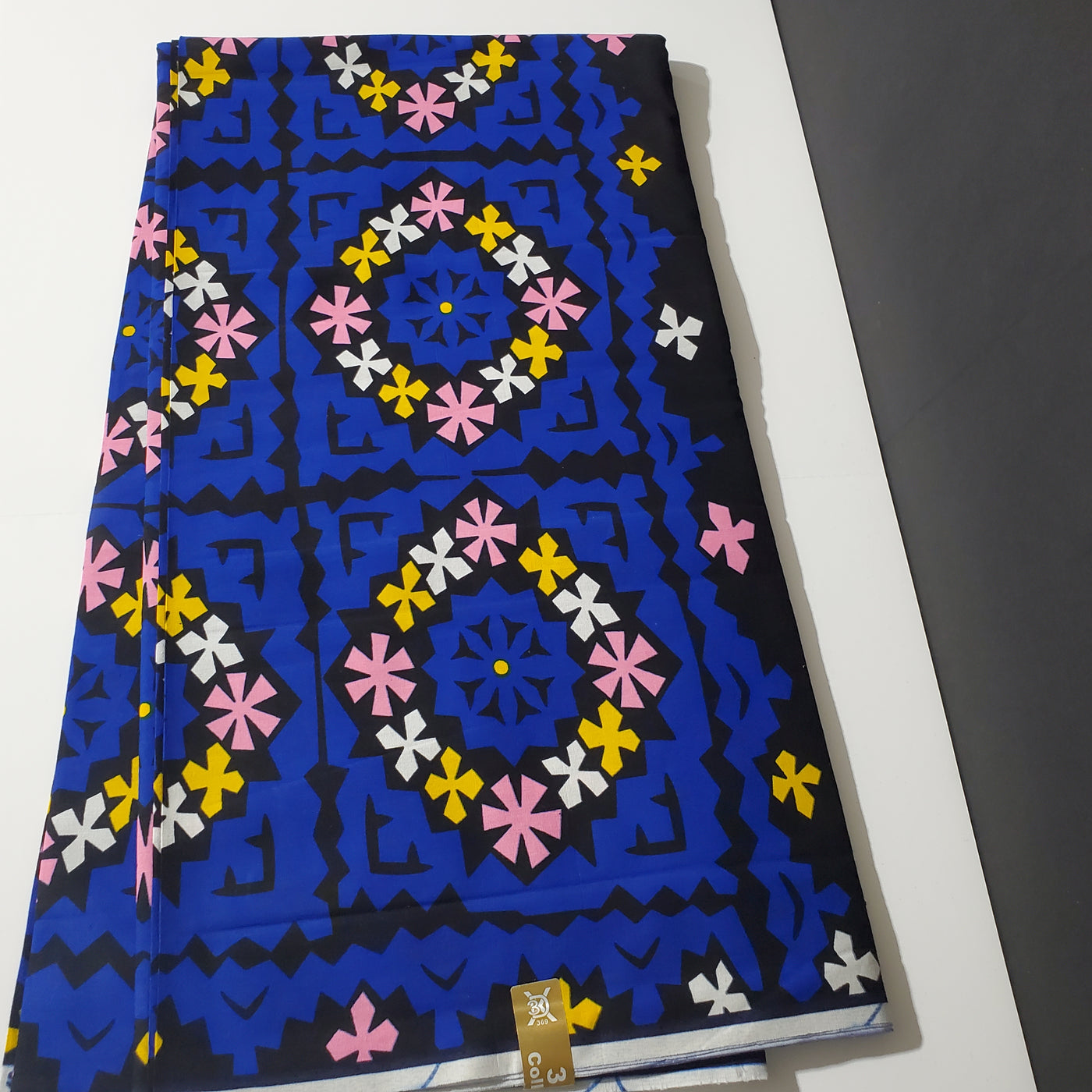 Blue and Pink African Ankara Fabric