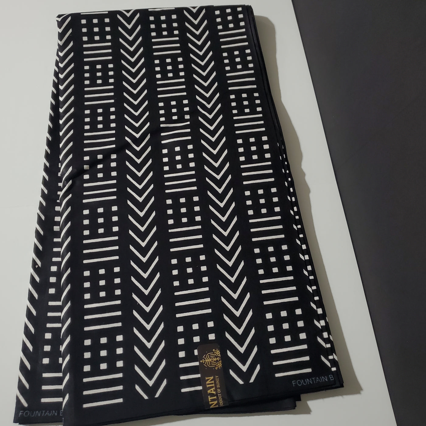 Black and White African Ankara Fabric