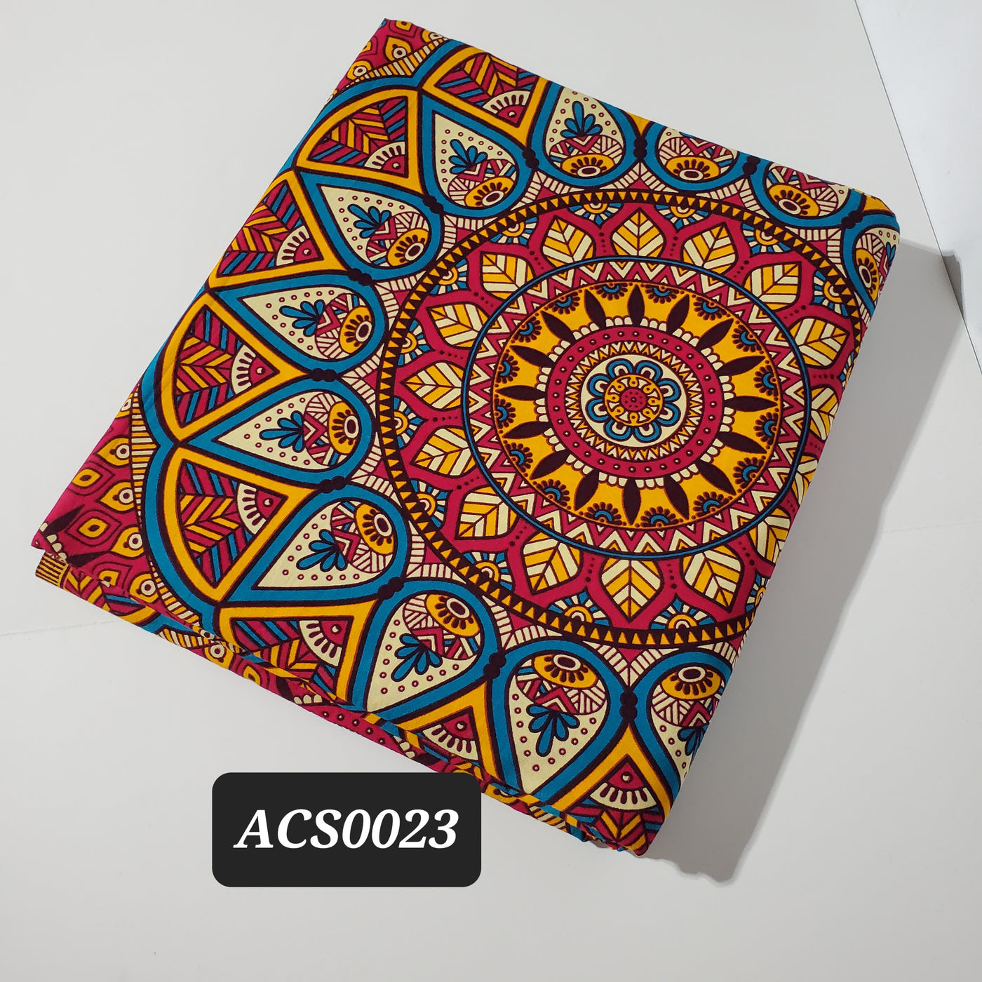 Yellow and Red Ankara Fabric ACS00023