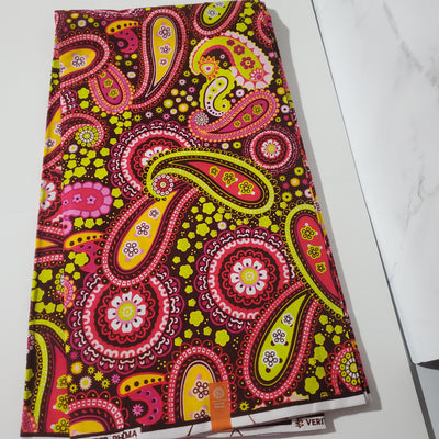 Pink Multicolor African Ankara Fabric