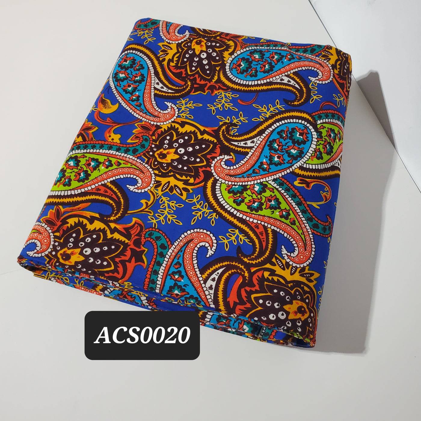 Blue and Orange Ankara Fabric ACS00020