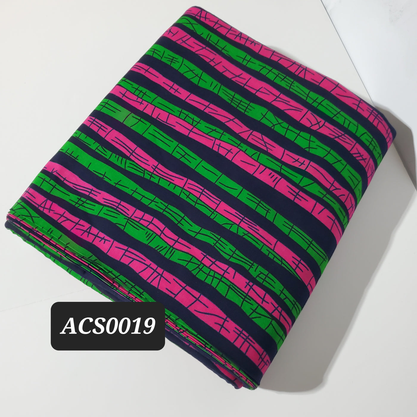 Pink and Green Ankara Fabric ACS00019