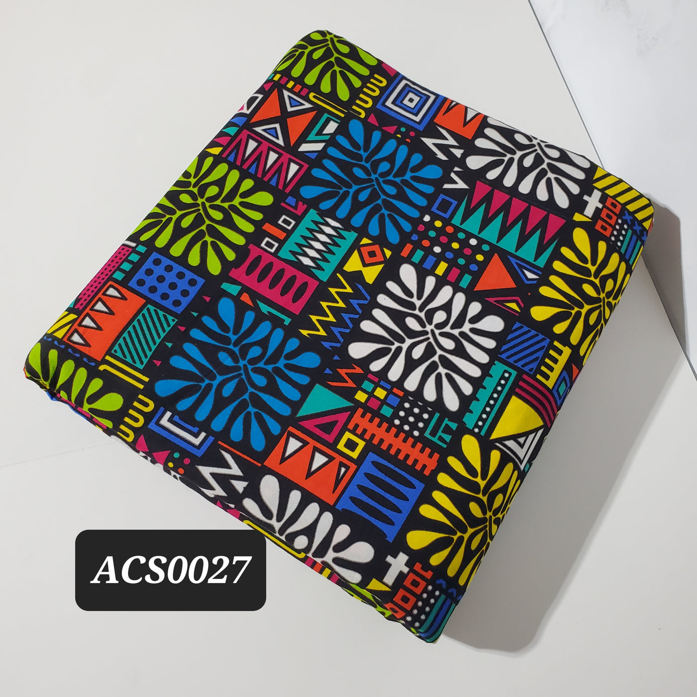 Black Ankara Fabric, ACS0027