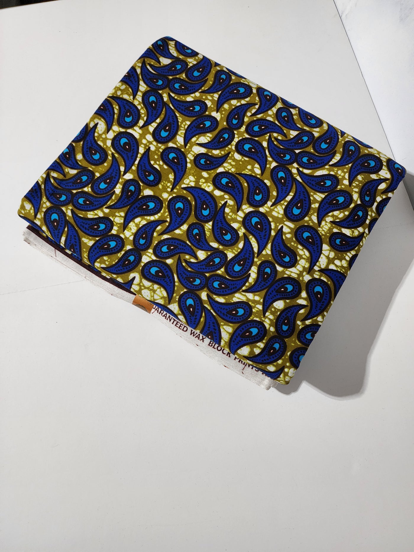 Brown and Blue African Ankara Fabric