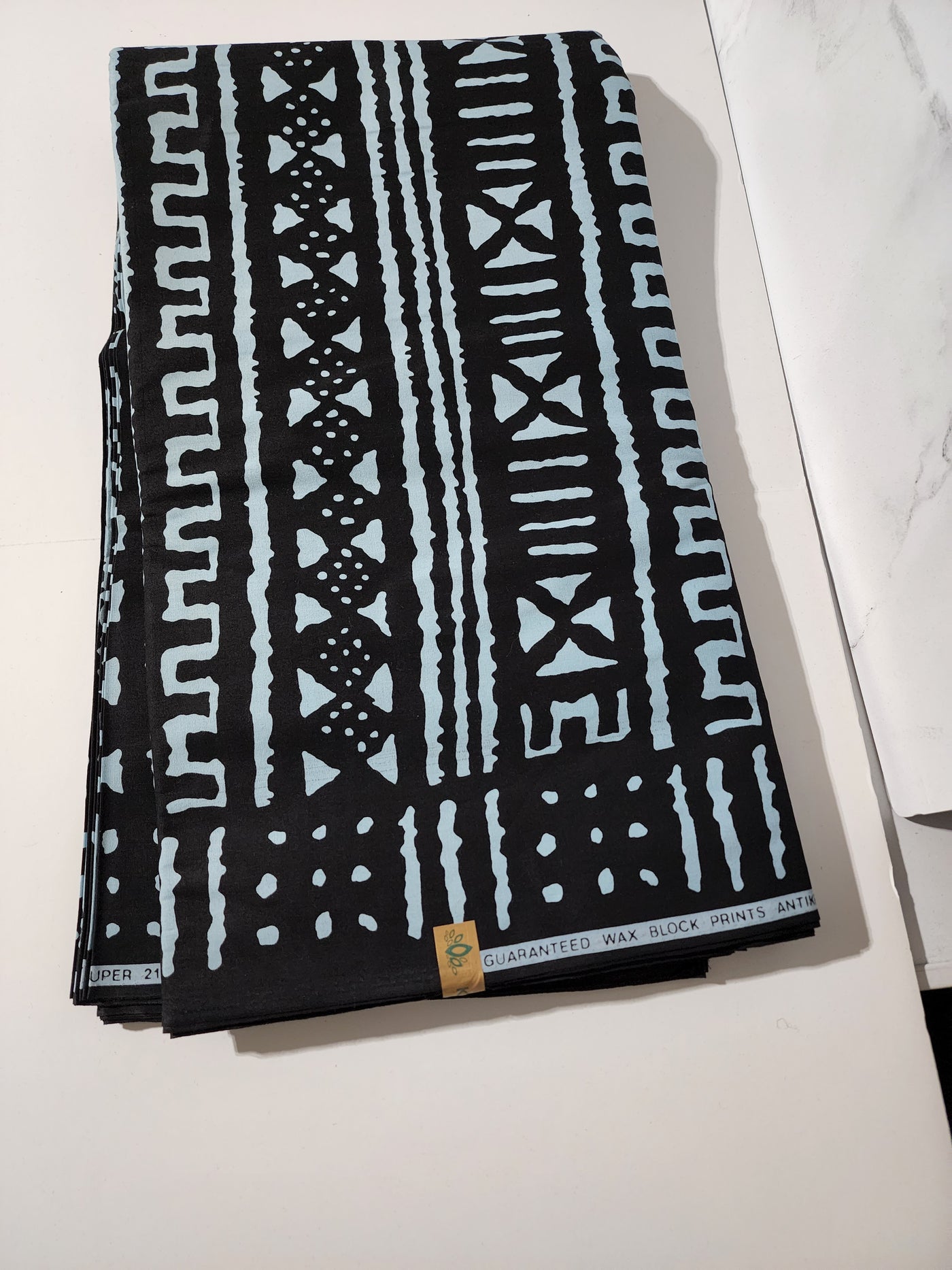 Black and Gray Tribal African Ankara Fabric