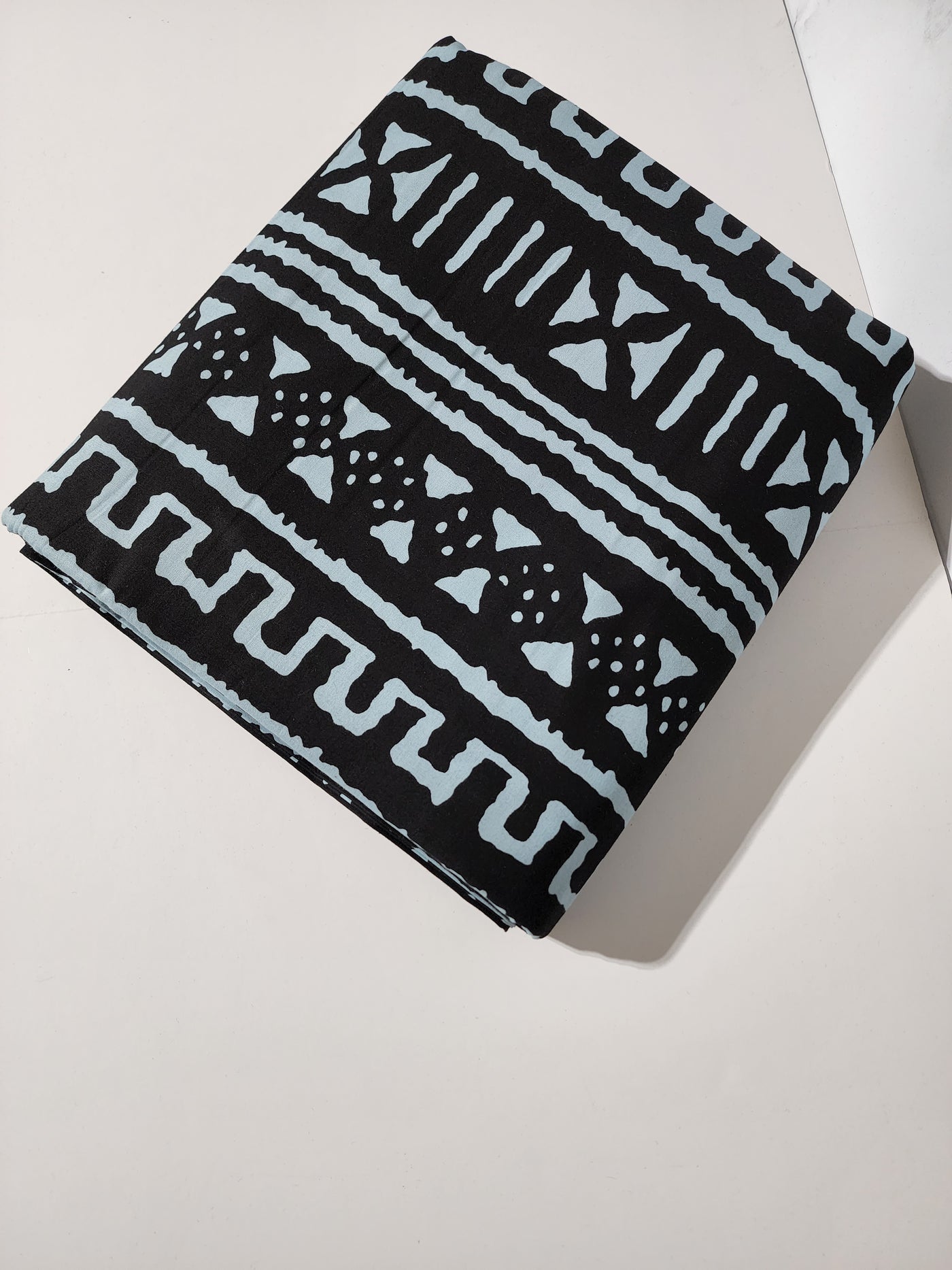 Black and Gray Tribal African Ankara Fabric