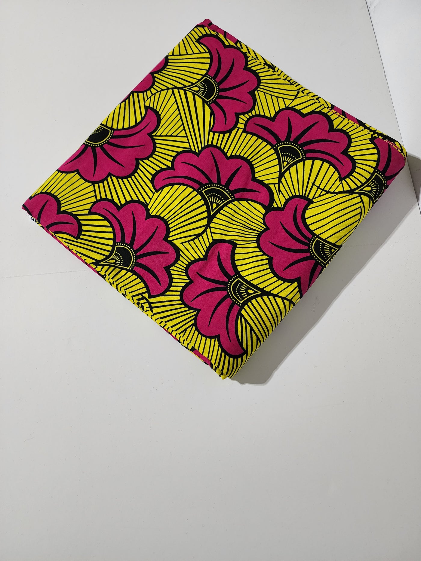 Yellow and Pink African Ankara Fabric