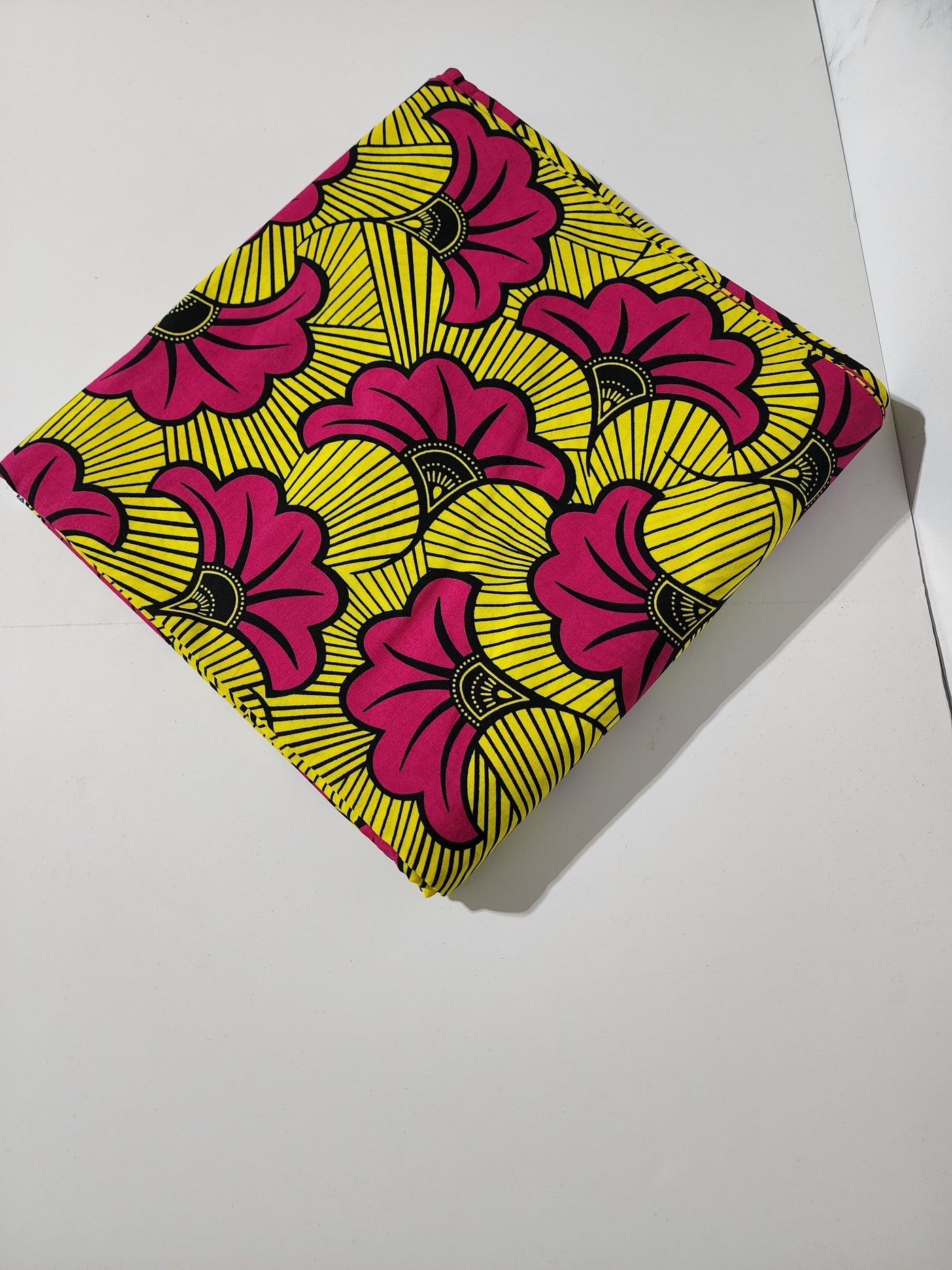 Yellow and Pink African Ankara Fabric