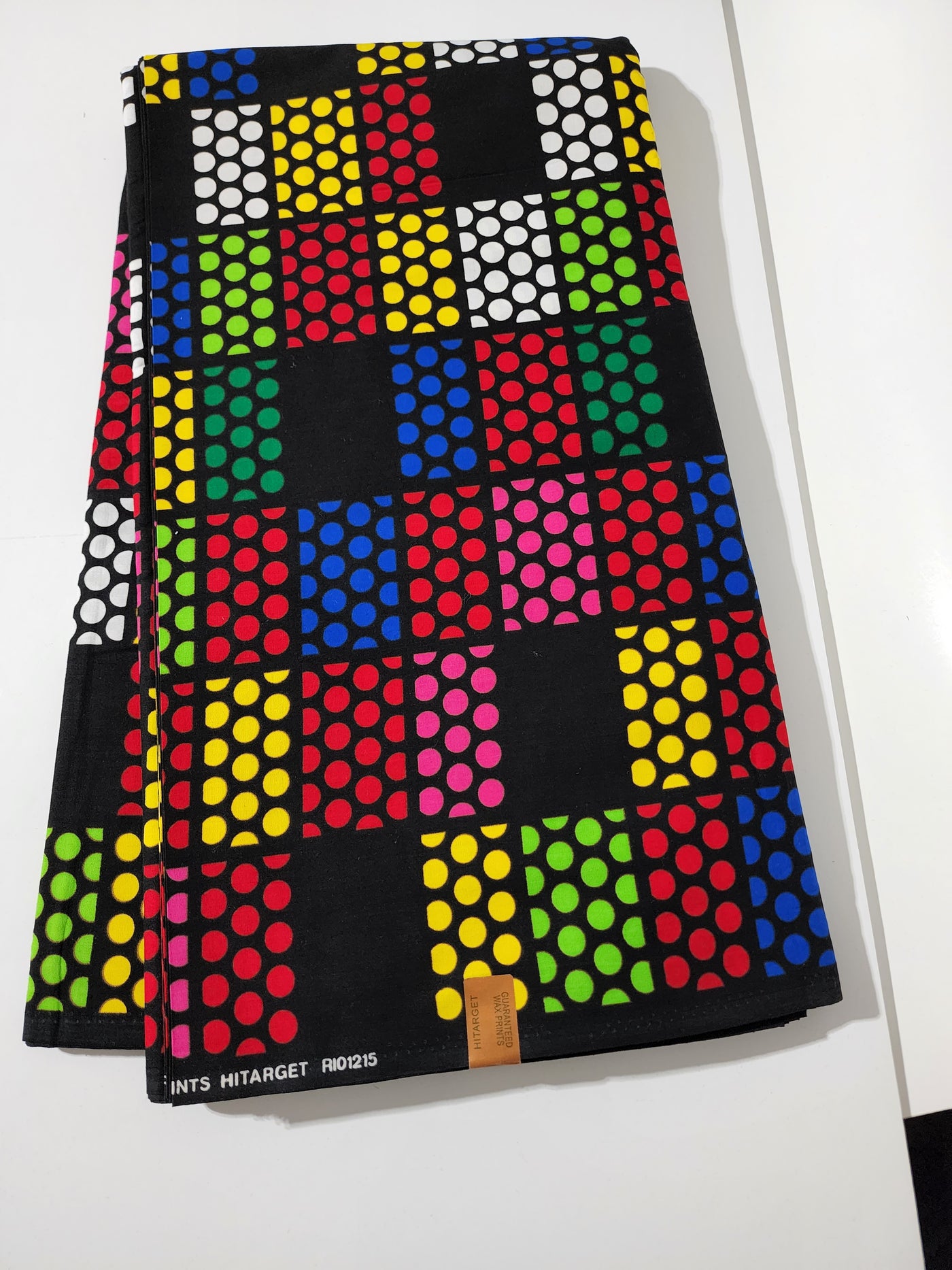 Black Multicolor African Ankara Print Fabric