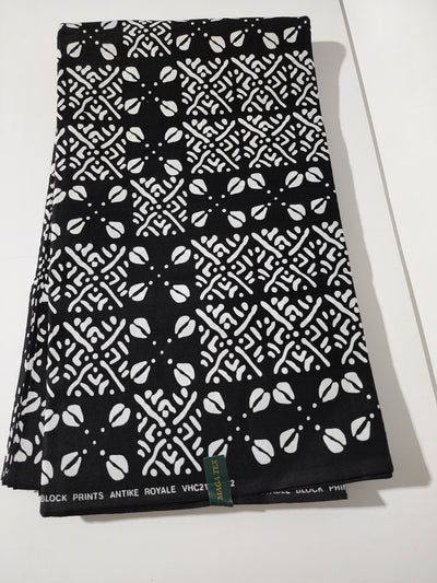 Black and White Tribal African Ankara Fabric