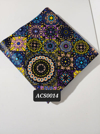 Black and Blue Ankara Print Fabric, ACS0014