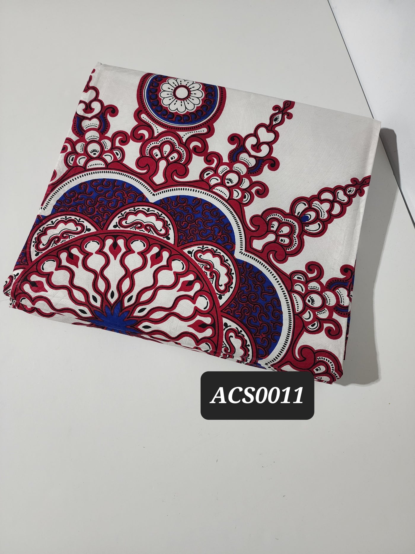 White Dashiki Ankara Print Fabric, ACS0011
