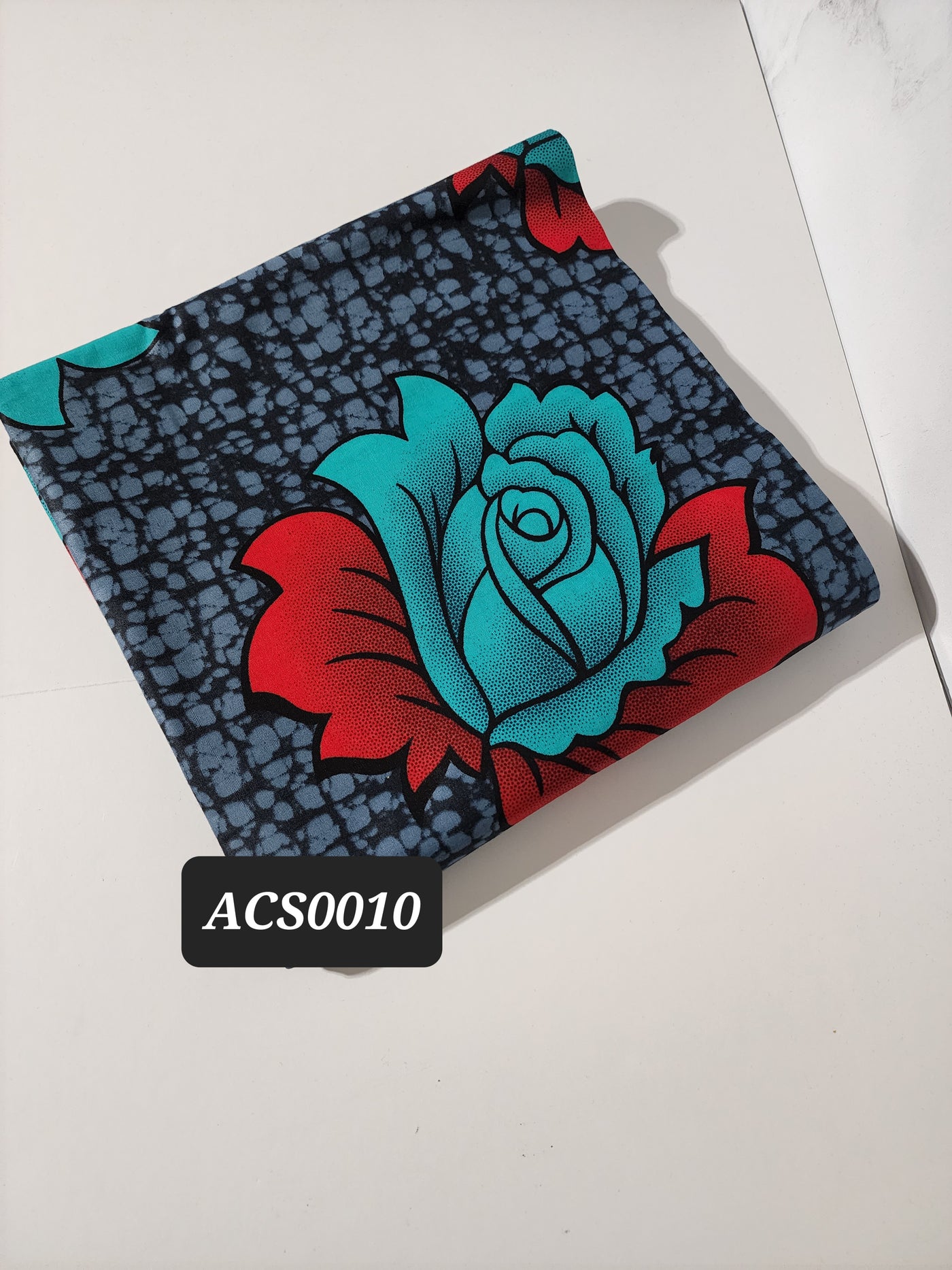 Gray Ankara Print Fabric, ACS0010