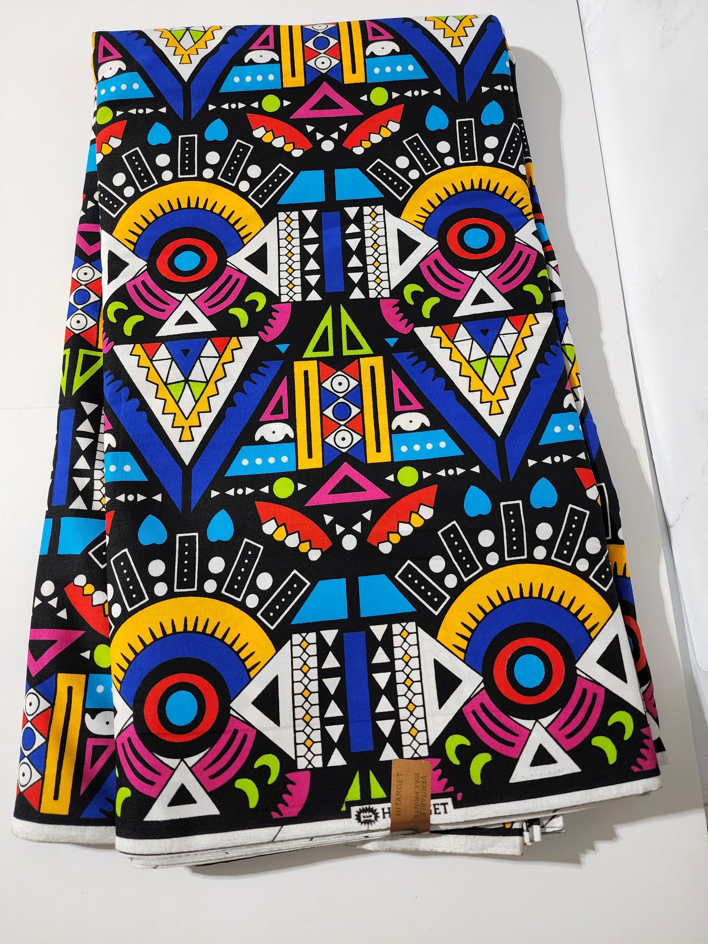 Black and Blue Tribal African Ankara Fabric