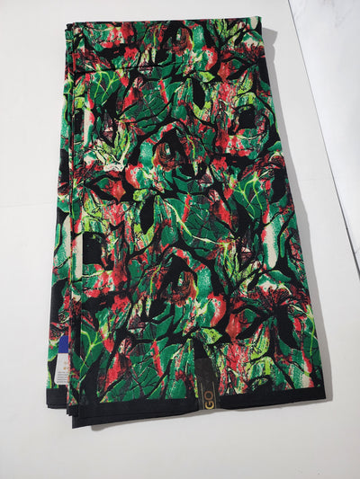 Green and Black Ankara Print Fabric, ACS0008