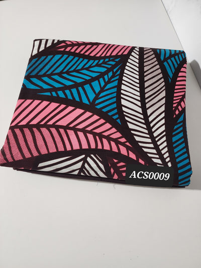 Pink and Brown Ankara Print Fabric, ACS0009