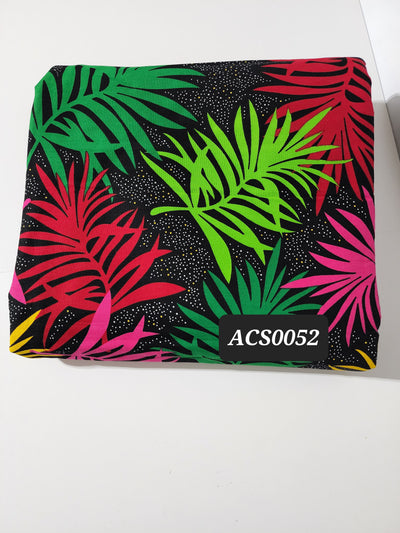 Black And Pink Ankara Print Fabric, ACS0052