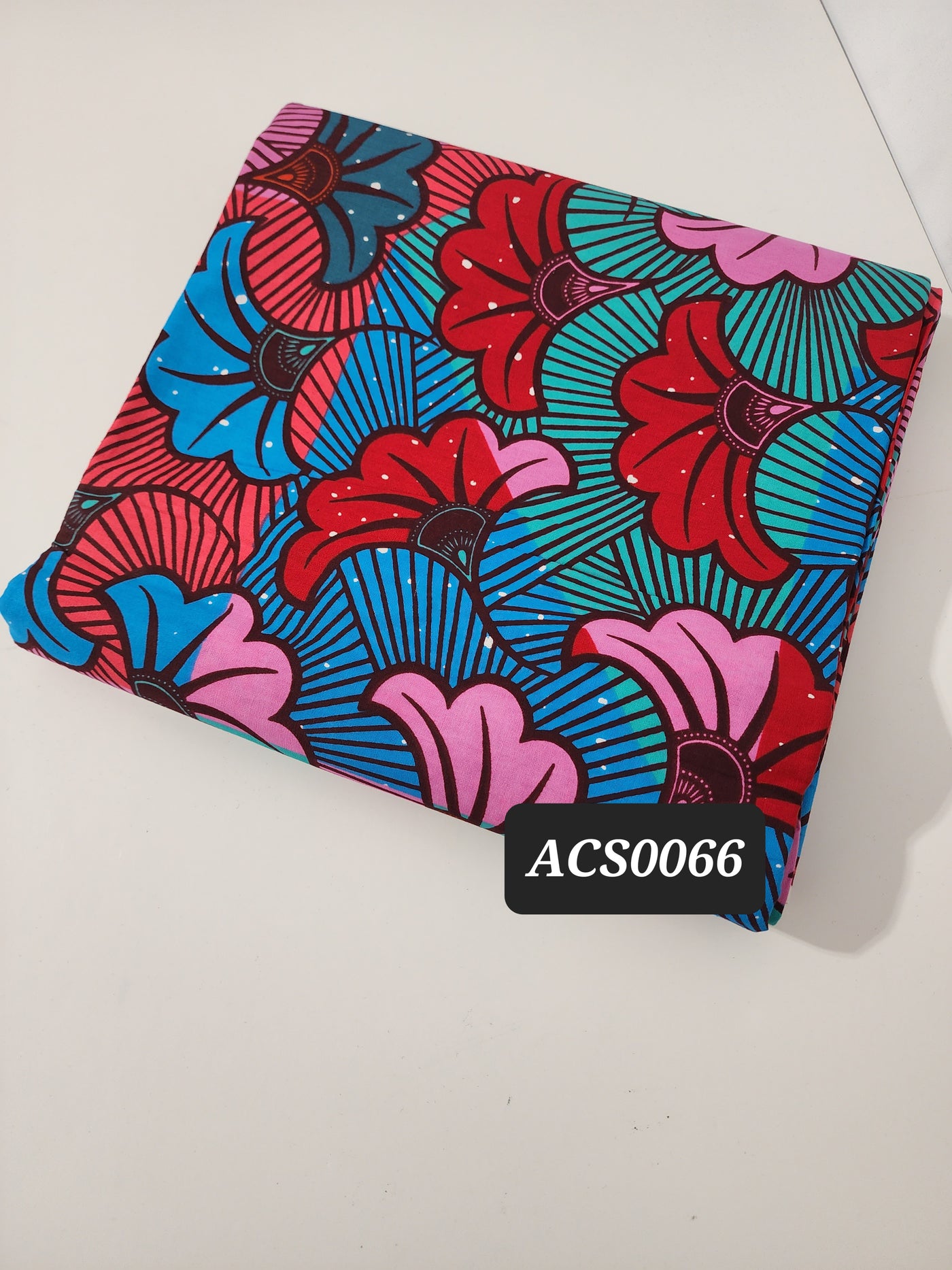Pink and Green Ankara Print Fabric, ACS0066