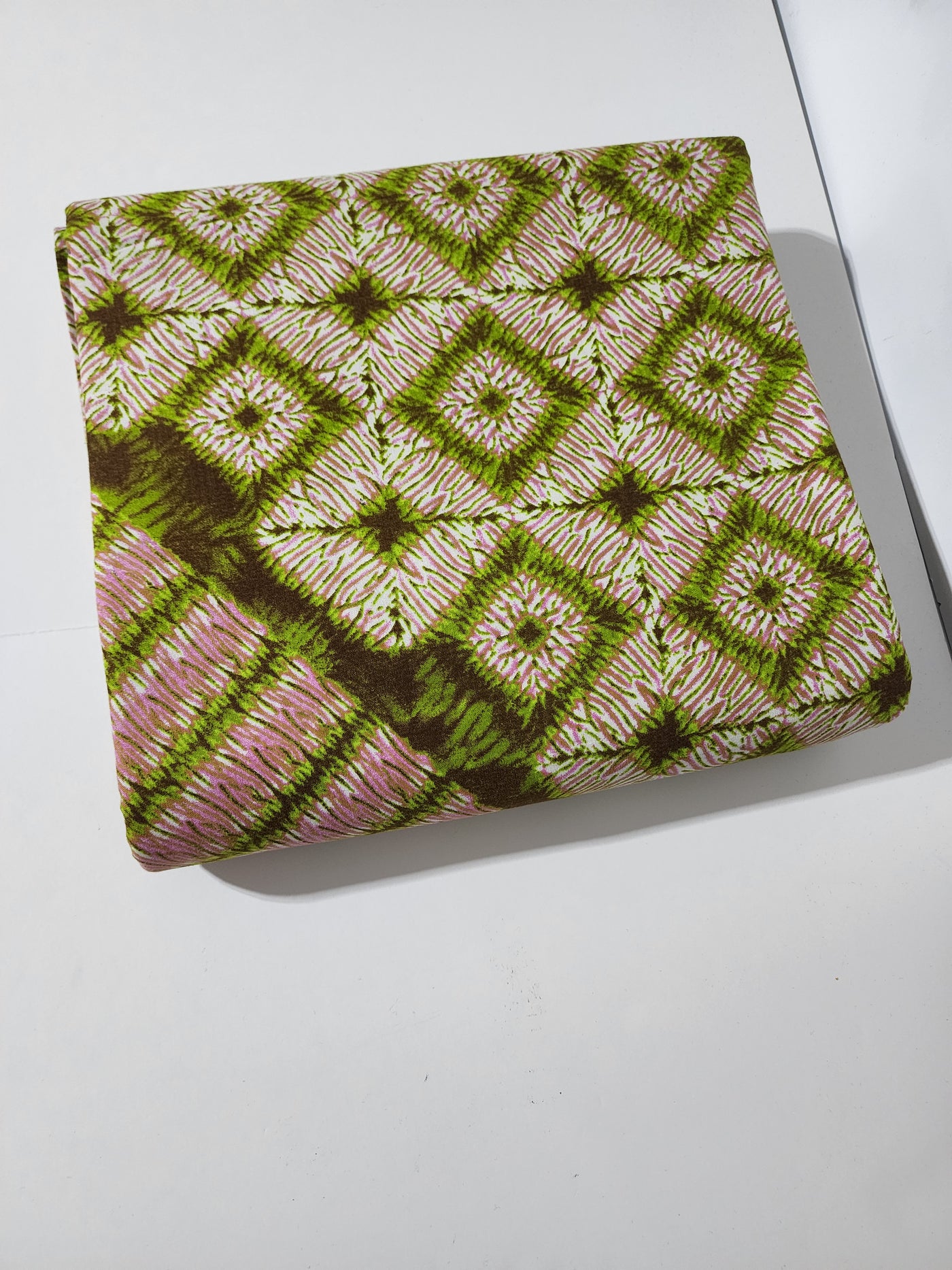 Pink and Green Batik Ankara Print Fabric, ACS0075