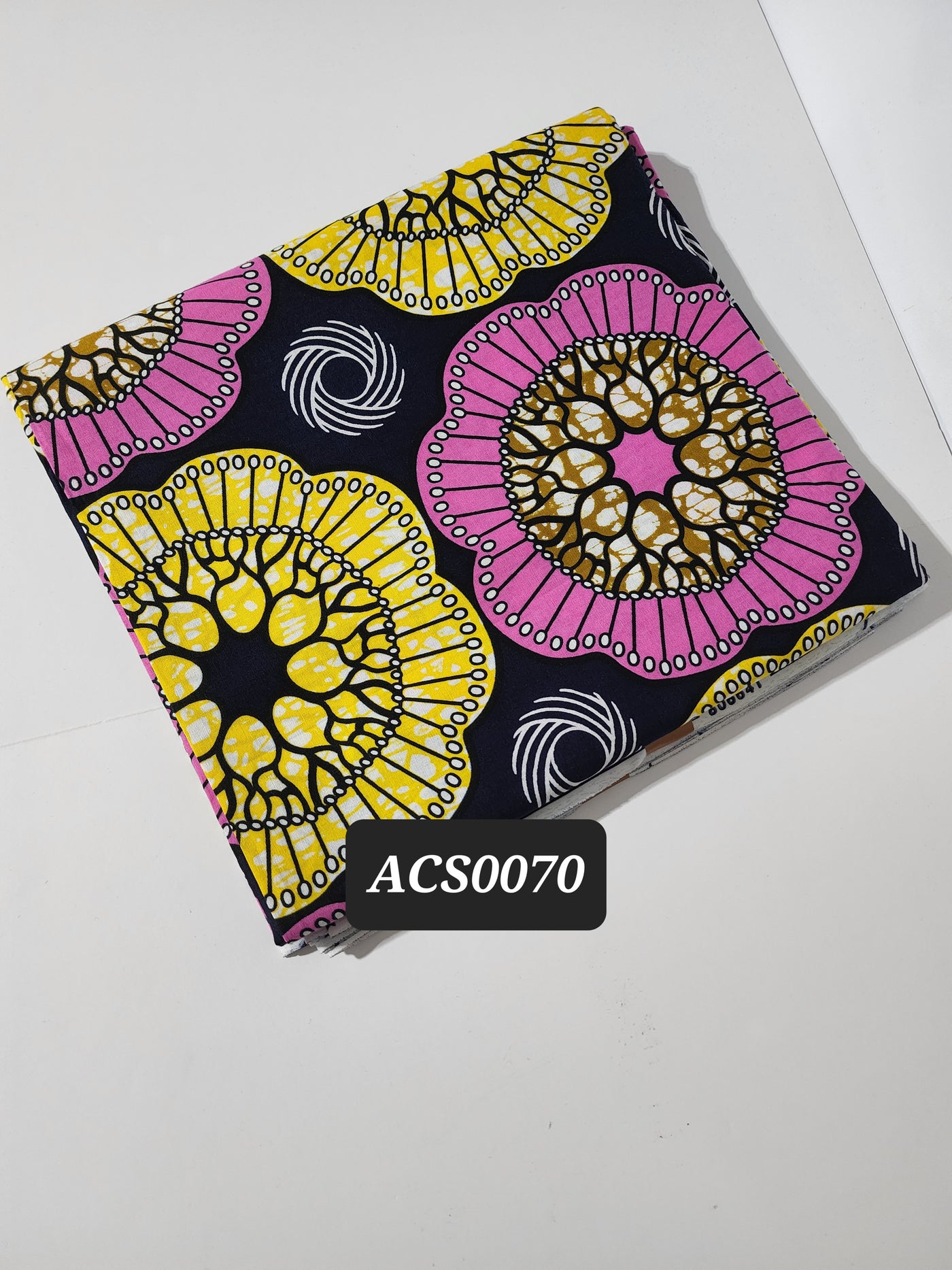 Navy and Pink Ankara Print Fabric, ACS0070