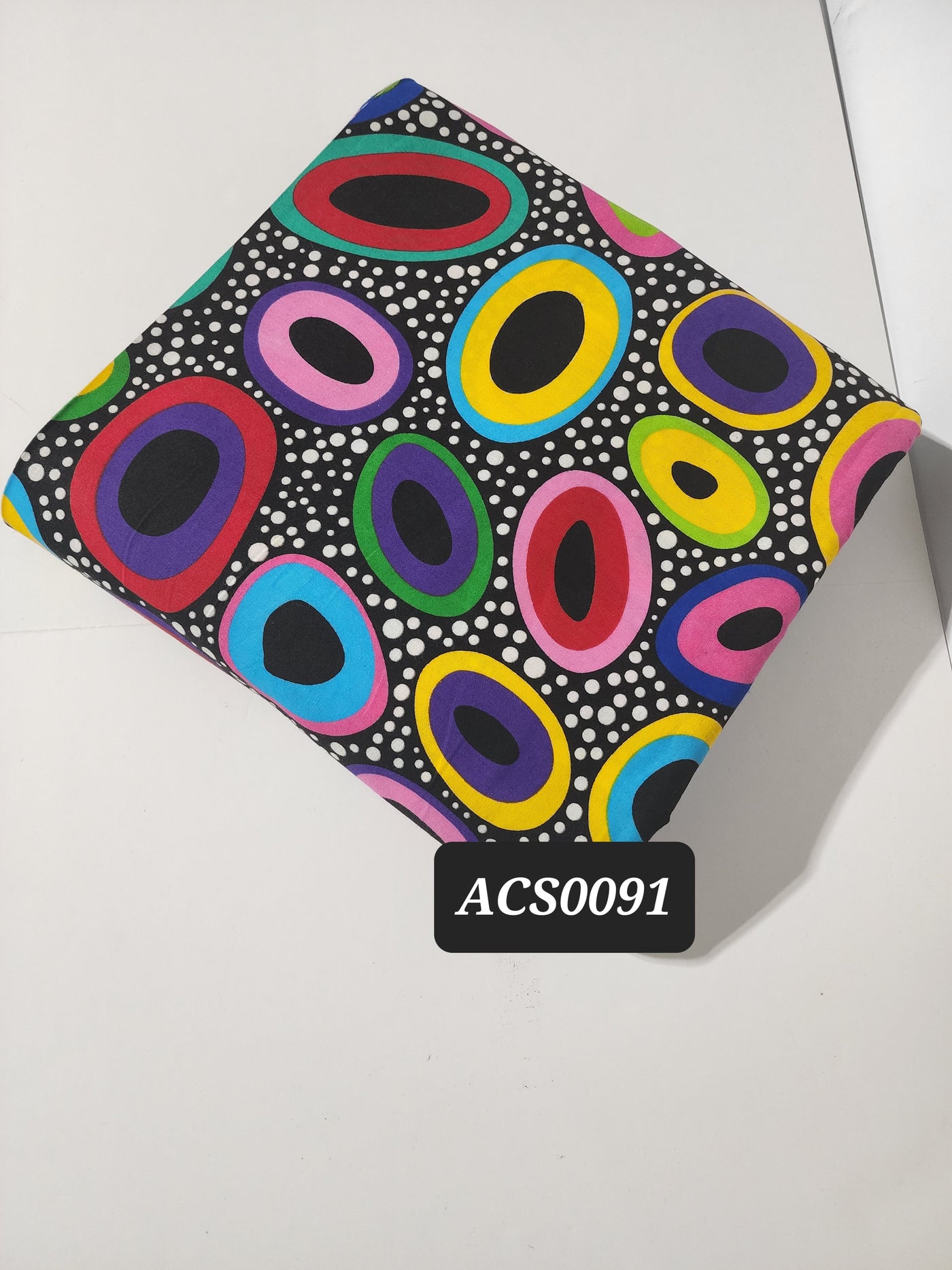 Black Ankara Fabric, ACS0091