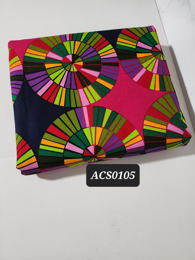 Pink and Purple Ankara Fabric, ACS0105
