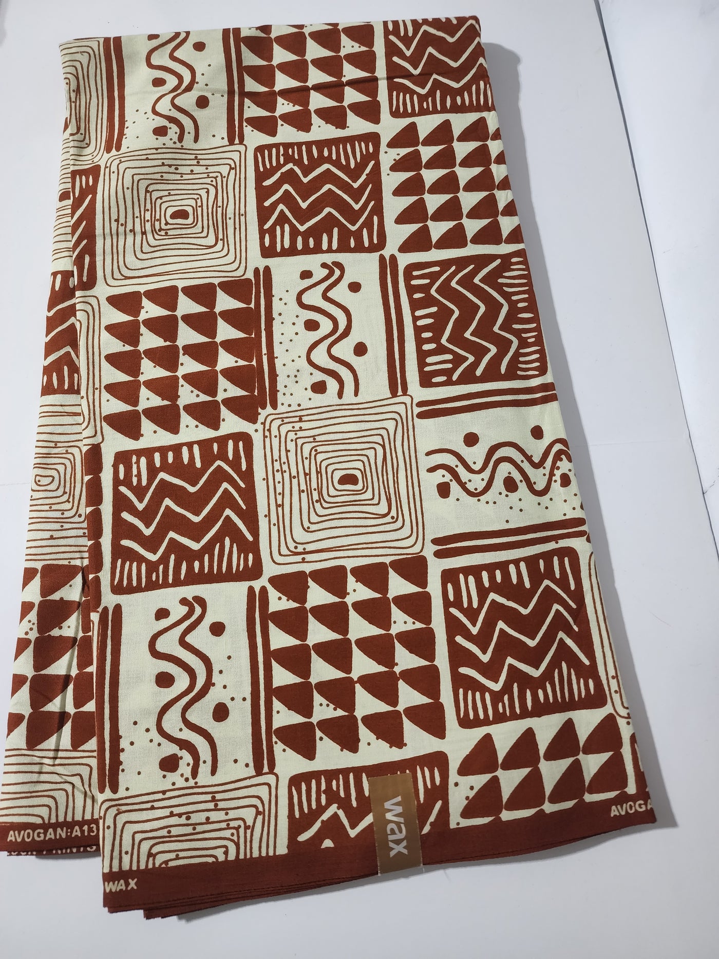 Burnt Orange Ankara Tribal Fabric, ACS0124