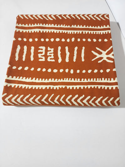 Burnt Orange Ankara Tribal Fabric, ACS0122