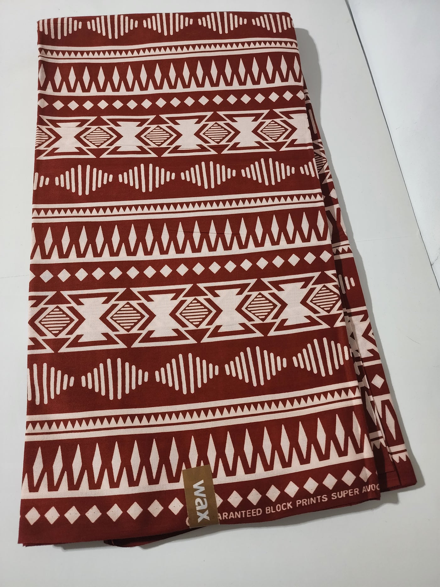 Burnt Orange Ankara Tribal Fabric, ACS0123