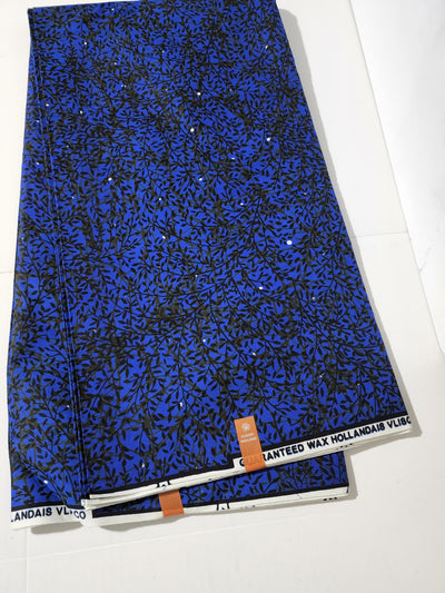 Blue and Black Ankara Fabric, ACS0137