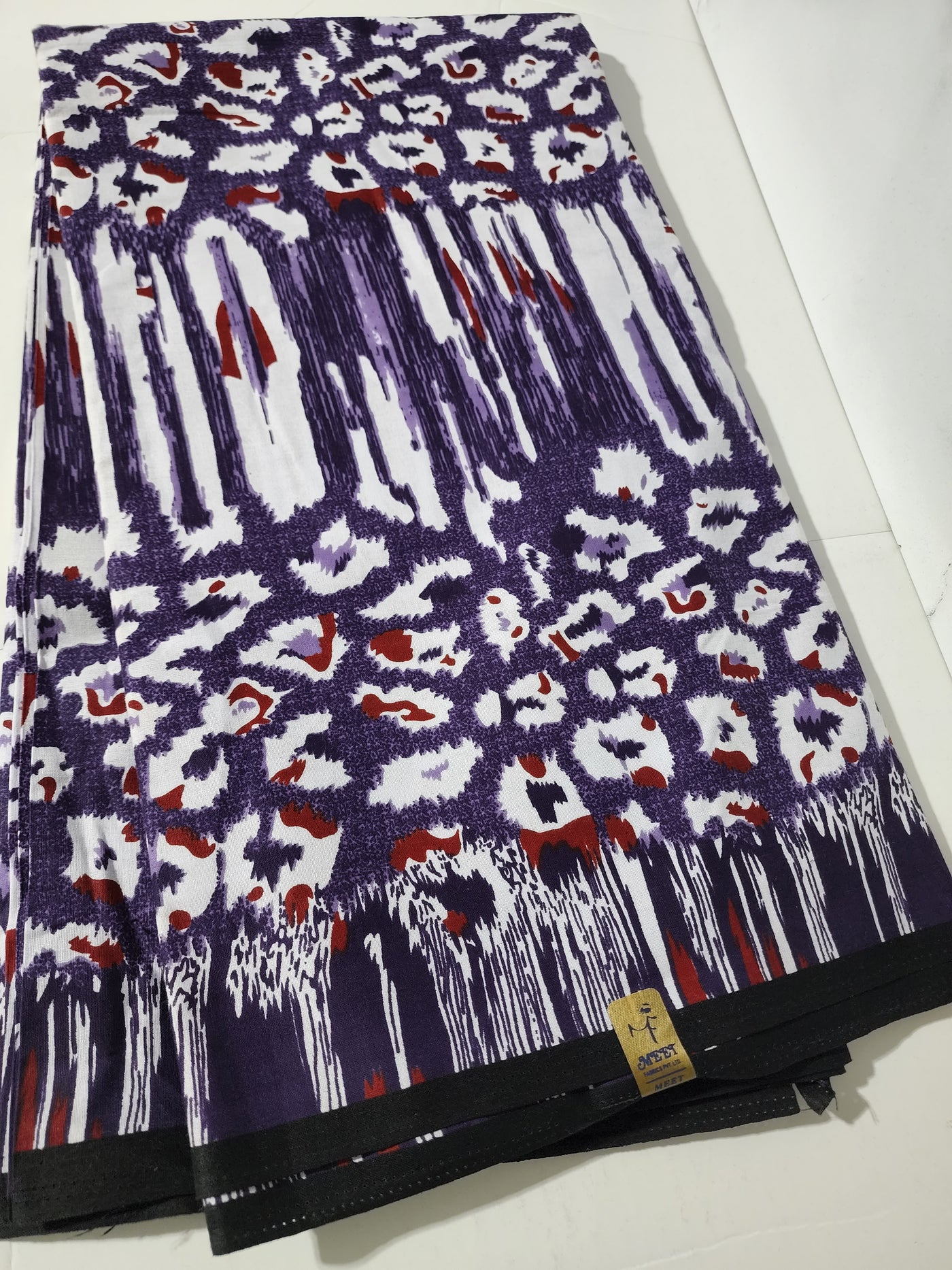 Purple and White Ankara Fabric, ACS0135