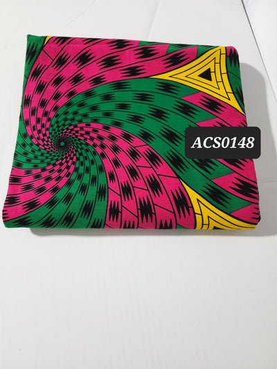 Green and Pink Ankara Fabric, ACS0148