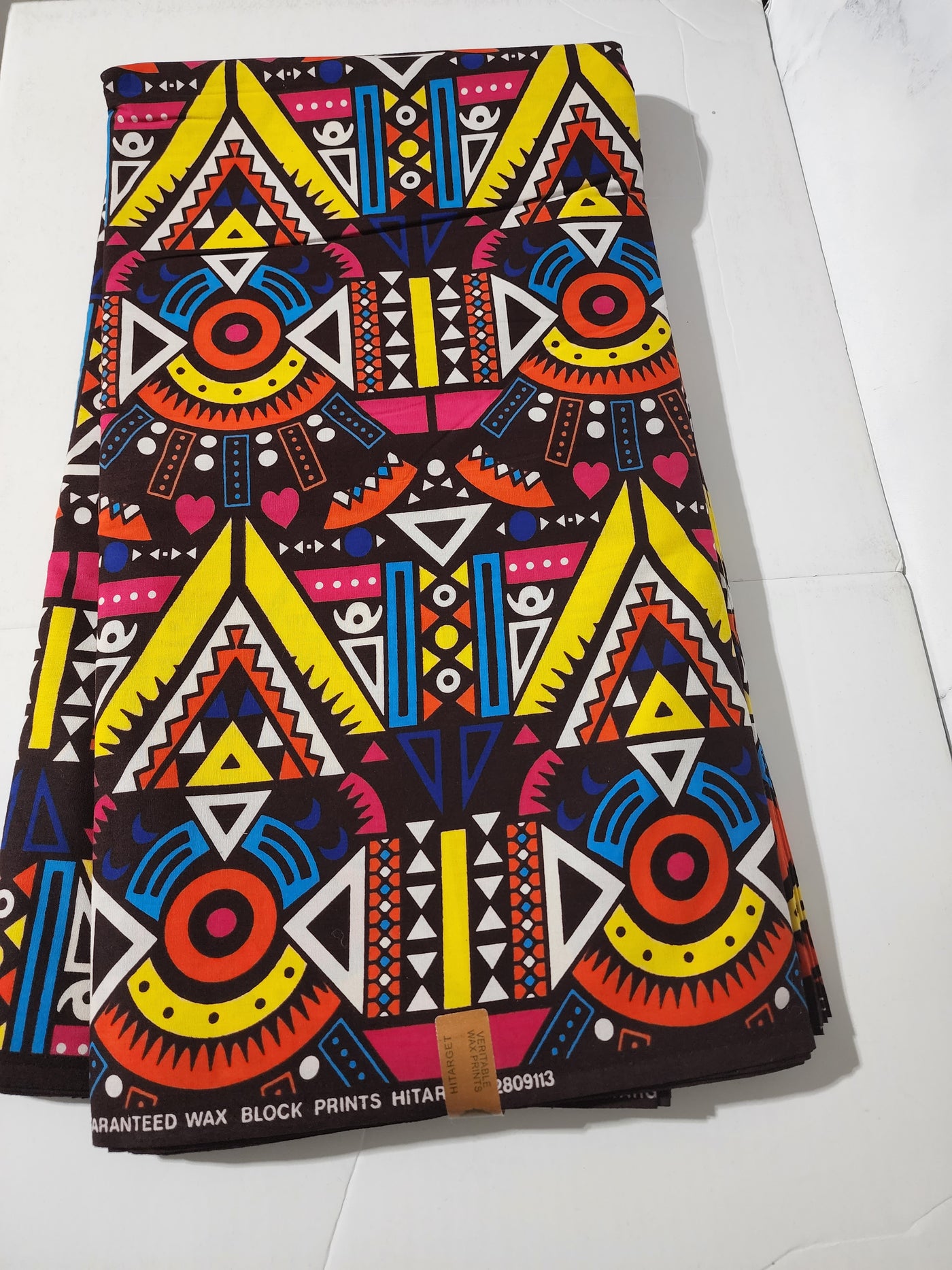 Brown and Yellow Tribal Ankara Fabric, ACS0143