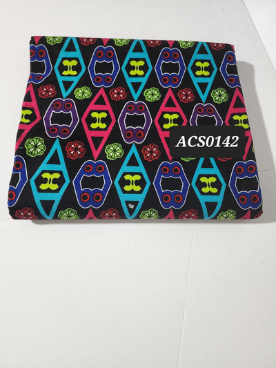 Black and Pink Ankara Fabric, ACS0142