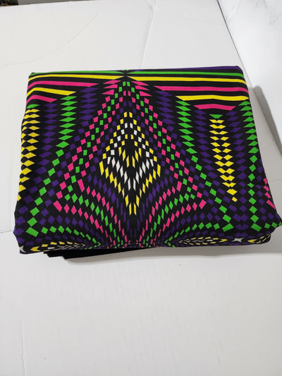 Purple and Green Ankara Fabric, ACS0168